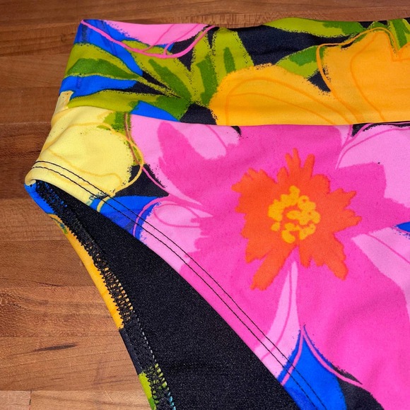 Sundazed Cora Floral-Print High-Waist Bikini Bottoms Medium - Picture 3 of 9
